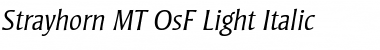 Strayhorn MT SC Light Italic Font Title Preview