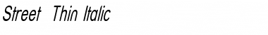 Street - Thin Italic Font Title Preview