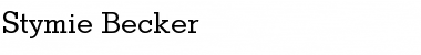 Stymie Becker Regular Font Title Preview