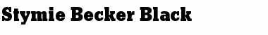 Stymie Becker Black Regular Font Title Preview