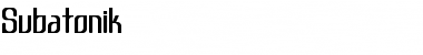 Subatonik Regular Font Title Preview
