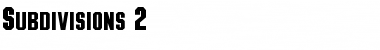 Subdivisions 2 Regular Font Title Preview