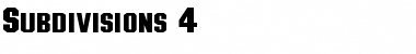 Subdivisions 4 Regular Font Title Preview