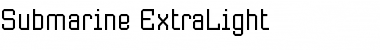 Submarine ExtraLight Font Title Preview
