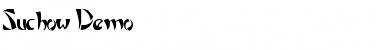 Suchow Demo Regular Font Title Preview