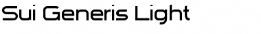 Sui Generis Light Regular Font Title Preview