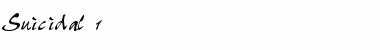 Suicidal 1 Regular Font Title Preview