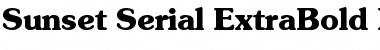 Sunset-Serial-ExtraBold Regular Font Title Preview