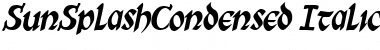 SunSplashCondensed Italic Font Title Preview