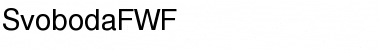 SvobodaFWF Regular Font Title Preview