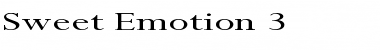 Sweet Emotion 3 Regular Font Title Preview