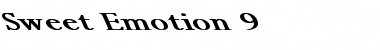 Sweet Emotion 9 Regular Font Title Preview