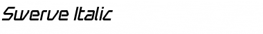 Swerve Italic Font Title Preview