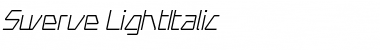 Swerve LightItalic Font Title Preview