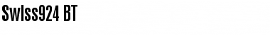 Swiss924 BT Regular Font Title Preview
