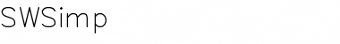 SWSimp Regular Font Title Preview