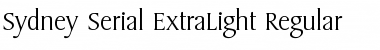 Sydney-Serial-ExtraLight Regular Font Title Preview