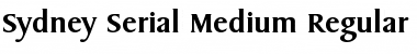 Sydney-Serial-Medium Regular Font Title Preview
