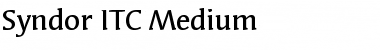 Syndor ITC Medium Regular Font Title Preview