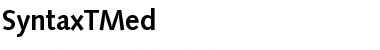 SyntaxTMed Regular Font Title Preview