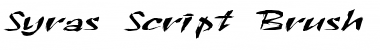 Syras Script Brush Regular Font Title Preview
