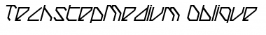 TechstepMedium Oblique Regular Font Title Preview