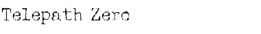 Telepath Zero Regular Font Title Preview