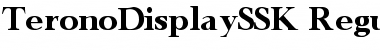 TeronoDisplaySSK Regular Font Title Preview