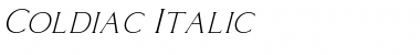 Coldiac Free Italic Font Title Preview