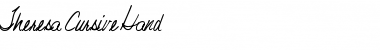 Theresa Cursive Hand Regular Font Title Preview