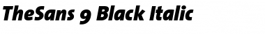 TheSans Black Italic Font Title Preview