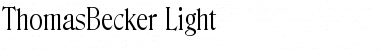 ThomasBecker-Light Regular Font Title Preview