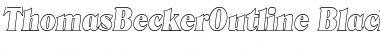 ThomasBeckerOutline-Black Italic Font Title Preview