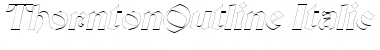 ThorntonOutline Italic Font Title Preview