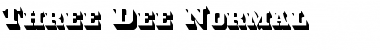 Three Dee Normal Font Title Preview