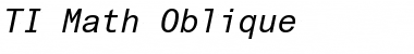 TI Math Oblique Font Title Preview