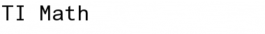 TI Math Regular Font Title Preview