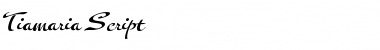 Tiamaria Script Regular Font Title Preview