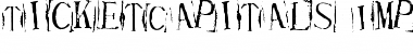 TicketCapitals Impressed Font Title Preview