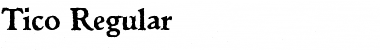 Tico Regular Font Title Preview