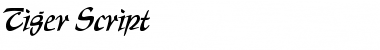 Tiger Script Regular Font Title Preview