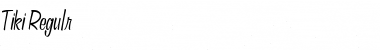 Tiki Regular Font Title Preview