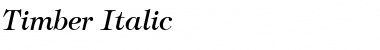 Timber Italic Font Title Preview