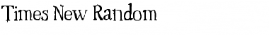 Times New Random Regular Font Title Preview