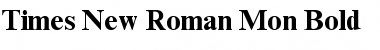 Times New Roman Mon Bold Font Title Preview