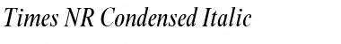 Times NR Condensed Italic Font Title Preview