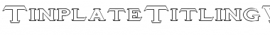 TinplateTitlingWide Normal Font Title Preview