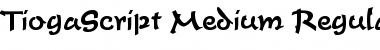 TiogaScript-Medium Regular Font Title Preview
