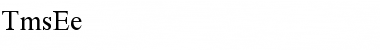 TmsEe Regular Font Title Preview