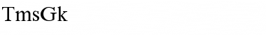 TmsGk Regular Font Title Preview